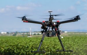 41962833 - hexacopter uav drone in support of agriculture